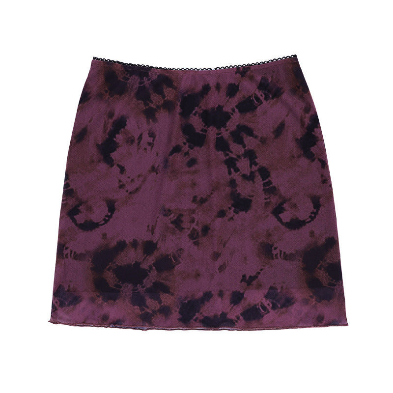 Damen Midi-Rock im modernen Batik-Design Fudus