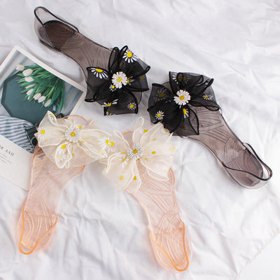 Damen Glamouröse Hausschuhe mit auffälligen Blumenapplikationen Fudus