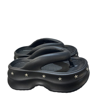 Damen Komfortable und modische Flip-Flops mit glamourösen Sternverzierungen Fudus