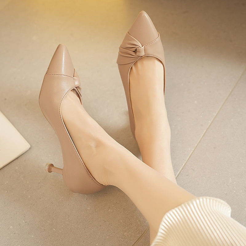 Damen elegante Pumps mit stilvollem Knoten-Design Fudus