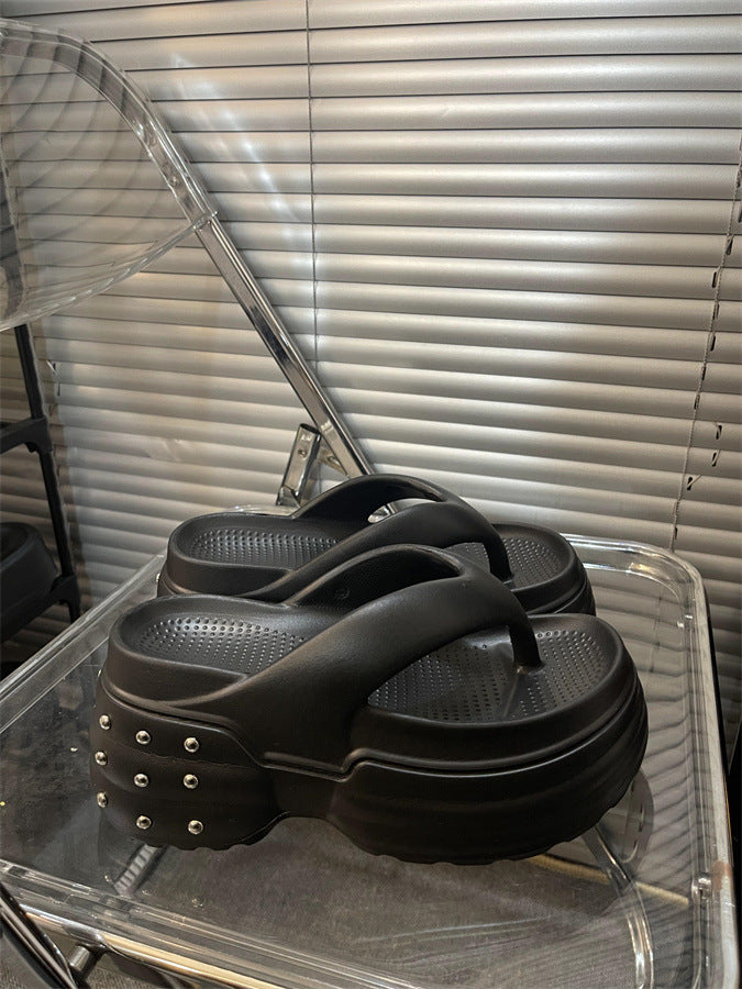 Damen Plattform-Pantoletten mit trendigem Design und komfortablem Fußbett Fudus