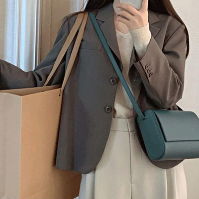 Damen Blazer mit klassischem Schnitt und eleganten Knopfdetails Fudus