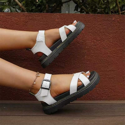 Damen Sandalen mit verstellbarem Riemen und rutschfester Sohle Fudus