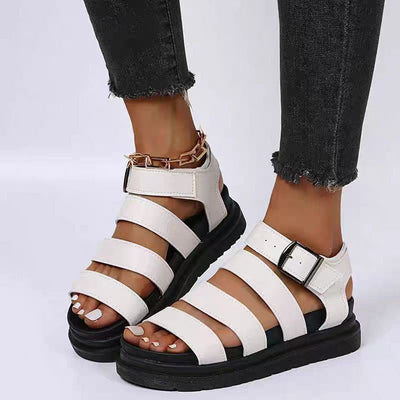Damen Fußbett-Sandalen mit verstellbarem Riemen und rutschfester Sohle Fudus
