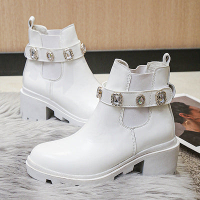 Damen trendige Chelsea Boots Fudus