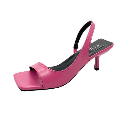 Damen Slingback-Sandalen mit modischem Cut-Out-Design und glanzvollem Obermaterial Fudus