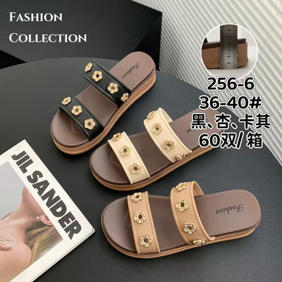 Damen Dekorative und modische Slides mit glamourösen Details Fudus