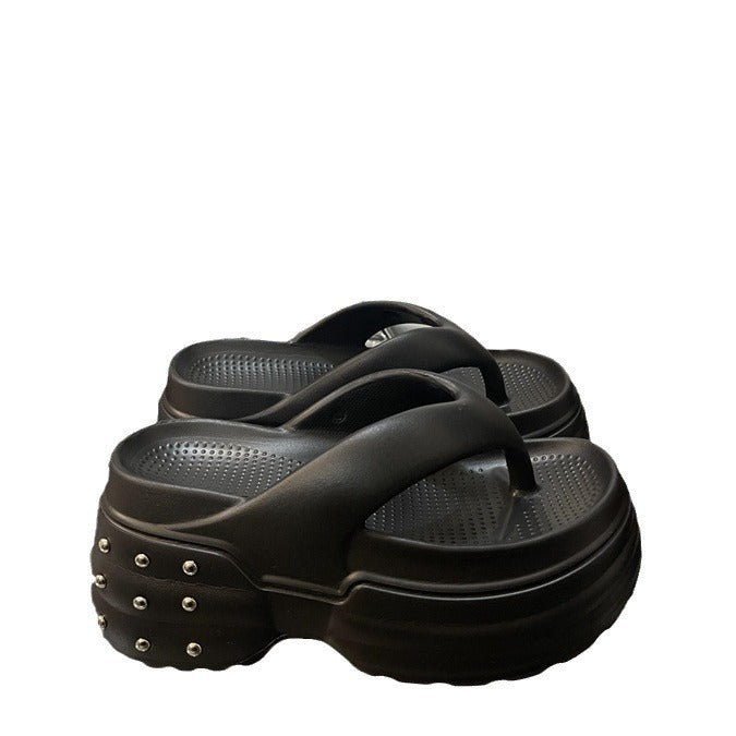 Damen Plattform-Pantoletten mit trendigem Design und komfortablem Fußbett Fudus