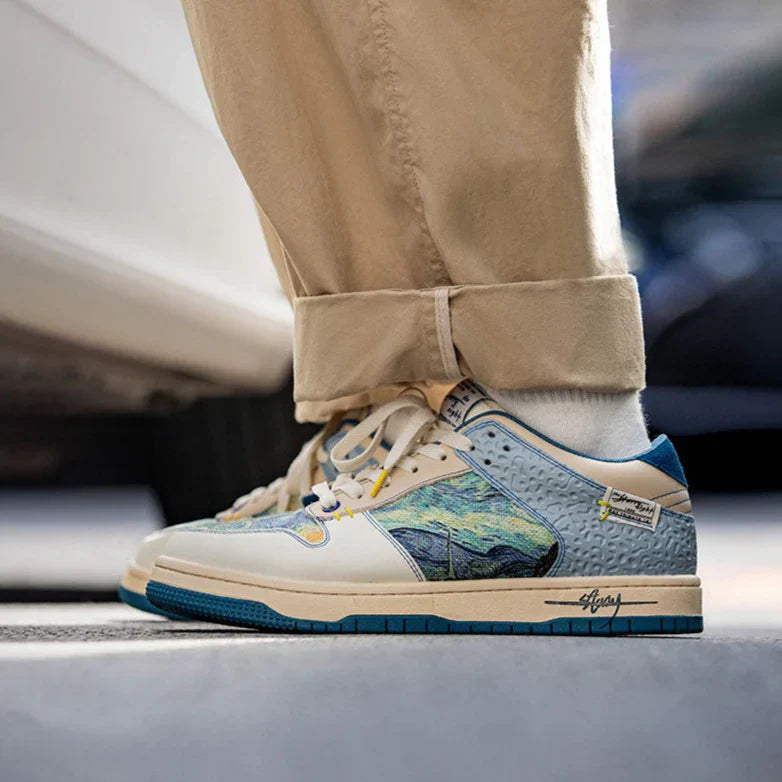Van Gogh | Sternennacht inspirierte Turnschuhe