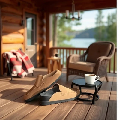 Damen Slipper mit weichem Wildleder und anatomischer Fußbettung Fudus