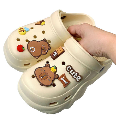 Damen Clogs mit lustigen Tiermotiven und dekorativen Applikationen Fudus