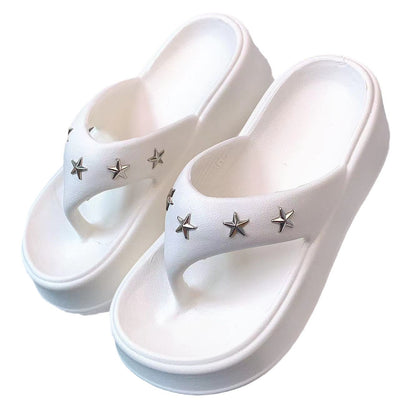 Damen Bequeme Pantoletten mit modischen Sternenapplikationen Fudus
