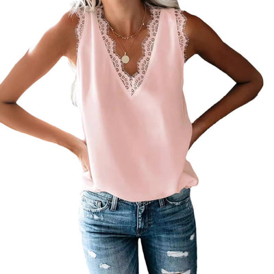 Damen Spitzenverzierte Bluse Fudus