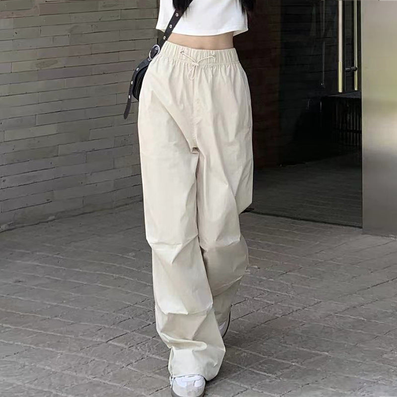 Damen lässige Cargo-Hosen mit elastischem Bund und praktischen Taschen Fudus