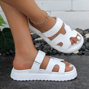 Damen lässige Riemensandalen mit ergonomischer Fußbettung und rutschfester Sohle Fudus