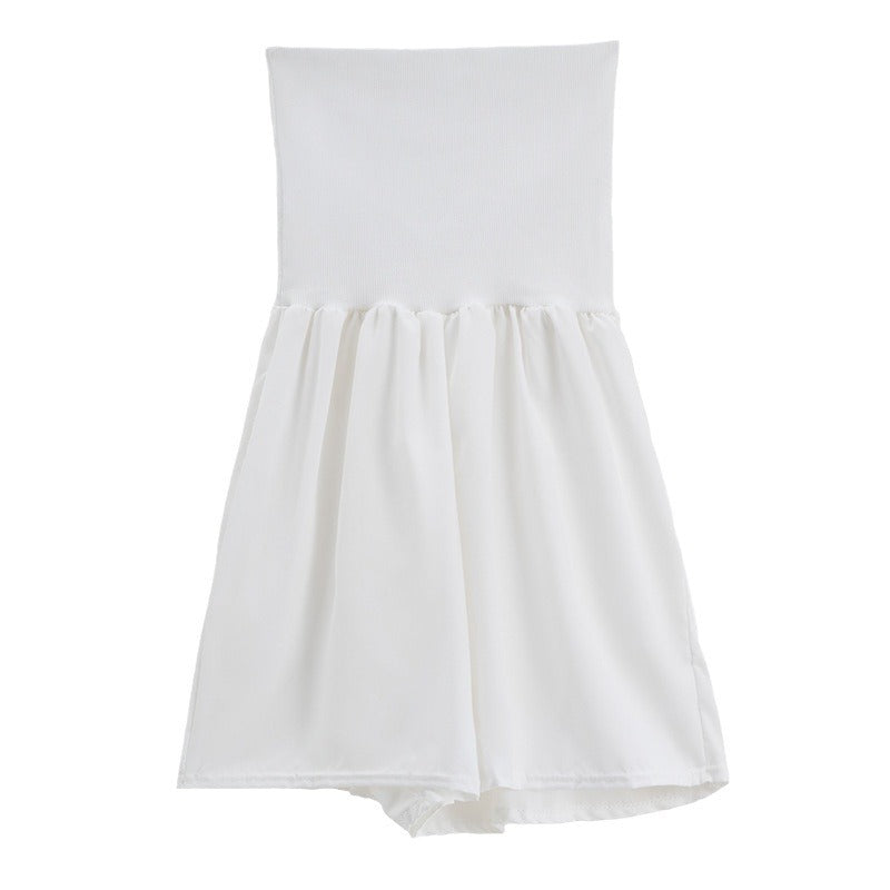 Damen trägerloses Jumpsuit mit voluminösem Rockteil Fudus