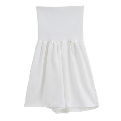 Damen trägerloses Jumpsuit mit voluminösem Rockteil Fudus