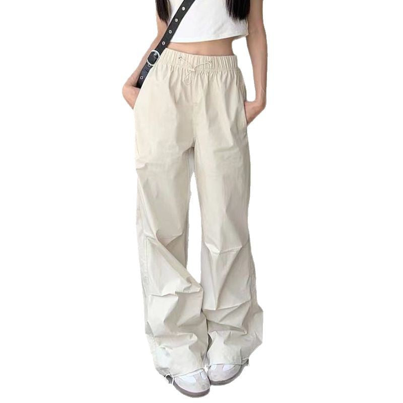 Damen lässige Cargo-Hosen mit elastischem Bund und praktischen Taschen Fudus