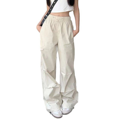 Damen lässige Cargo-Hosen mit elastischem Bund und praktischen Taschen Fudus