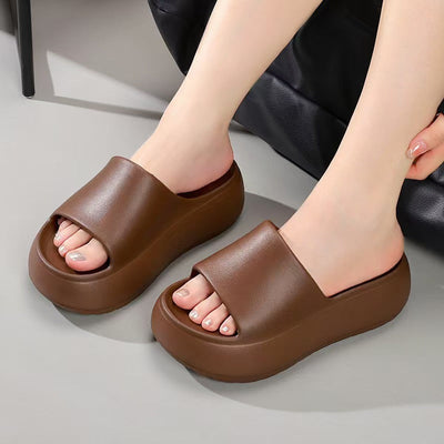 Damen Komfortable Plateau-Pantoletten mit weichem Fußbett Fudus