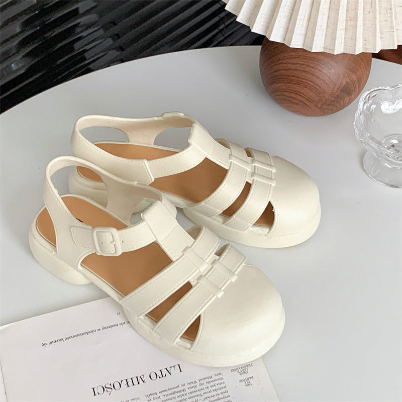 Damen Komfortable Sandalen im Retro-Stil mit verstellbarem Riemen Fudus