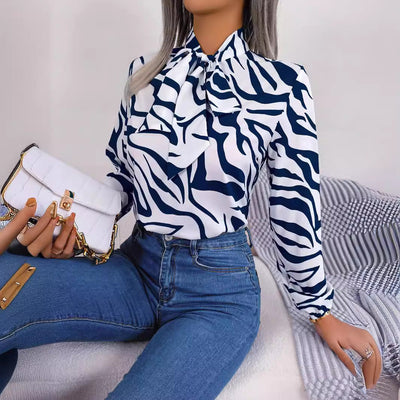 Damen Bluse mit modernem Zebradesign Fudus