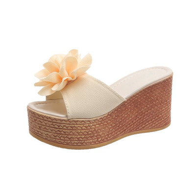 Damen Wedge-Sandalen mit floralem Dekor und rutschfester Sohle Fudus