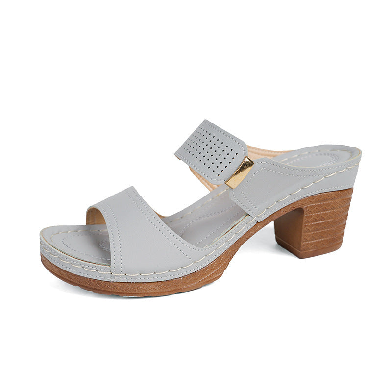 Damen Komfortable Absatzsandalen mit modischem Design Fudus