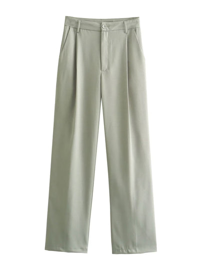 Zweiteiliger Anzug | Cropped Blazer | Gerade Hose
