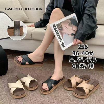 Damen Komfortable und stylische Sandwich-Pantoletten mit breitem Riemen und rutschfester Sohle Fudus