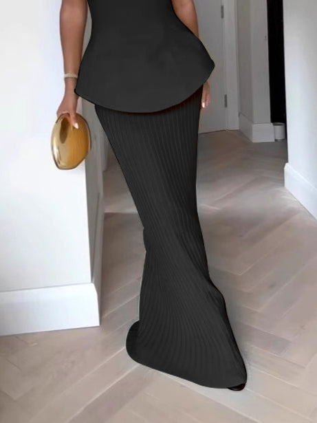 Ina | Trägerloses Plissiertes Schößchenkleid