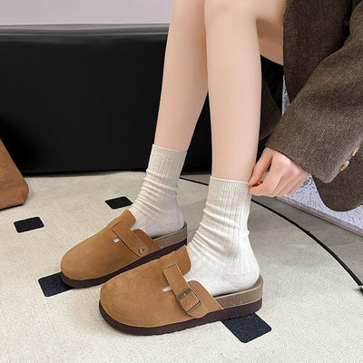 Damen Clogs mit modischem Schnallenverschluss und weichem Innenfutter Fudus