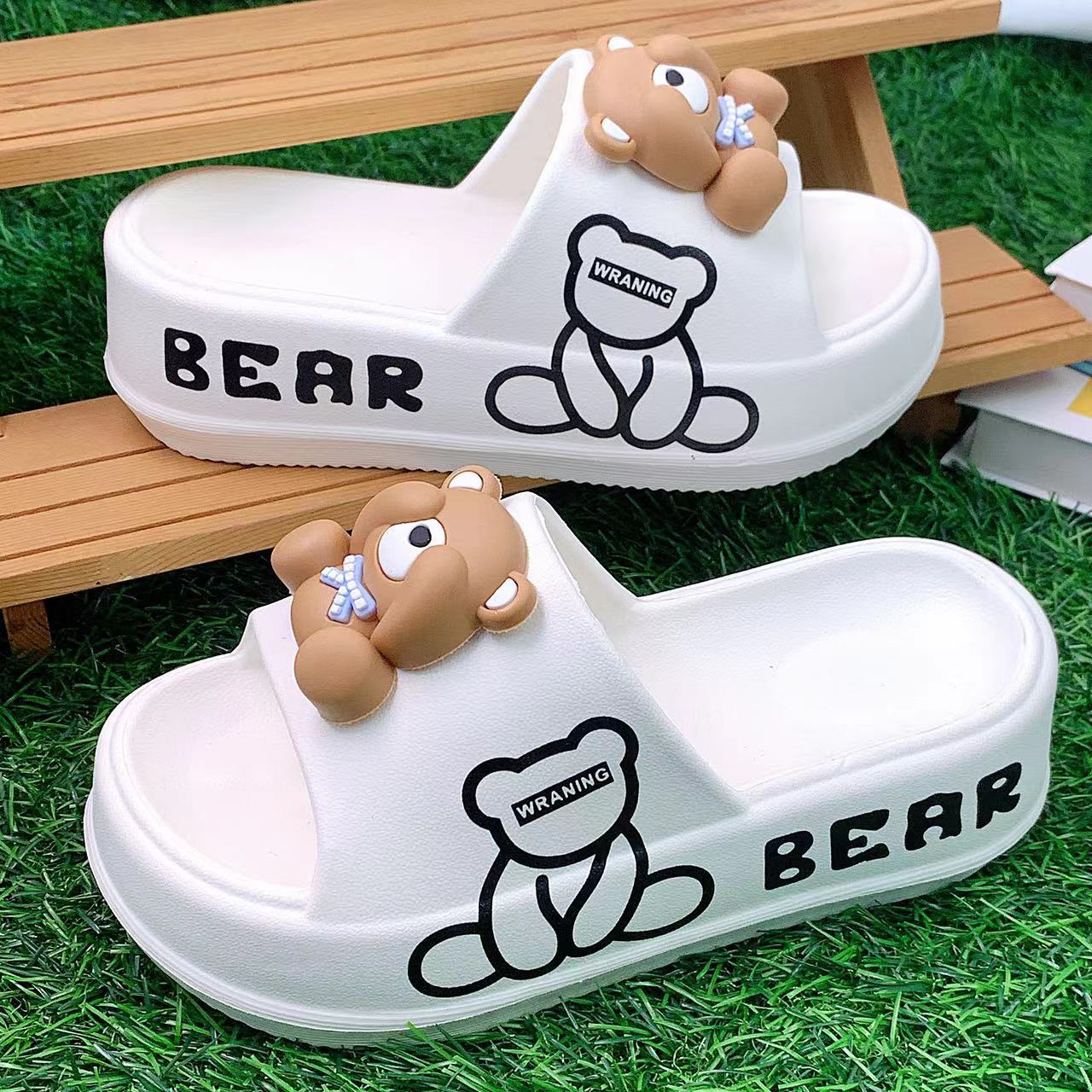 Damen Lustige Hausschuhe mit Bärenmotiv und komfortabler Sohle Fudus