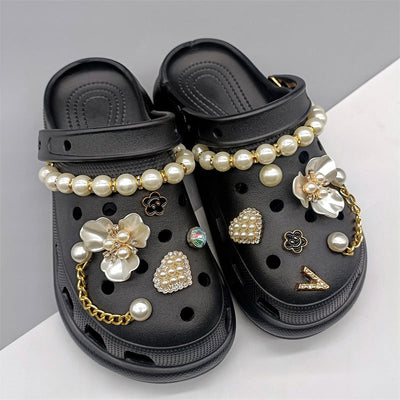Damen Modische Clogs mit luxuriösen Schmuckapplikationen Fudus
