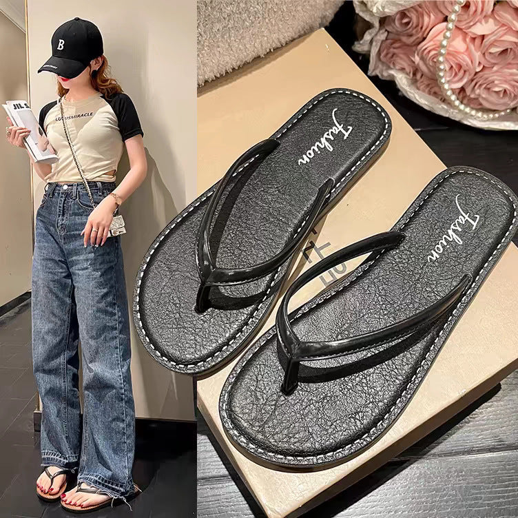 Damen Flip-Flops mit rutschfester Sohle und bequemem Fußbett Fudus