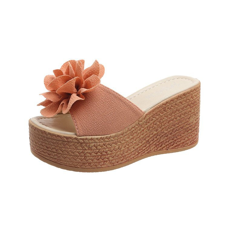 Damen Wedge-Sandalen mit floralem Dekor und rutschfester Sohle Fudus