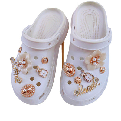 Damen Elegante und verzierte Clogs mit funkelnden Applikationen Fudus