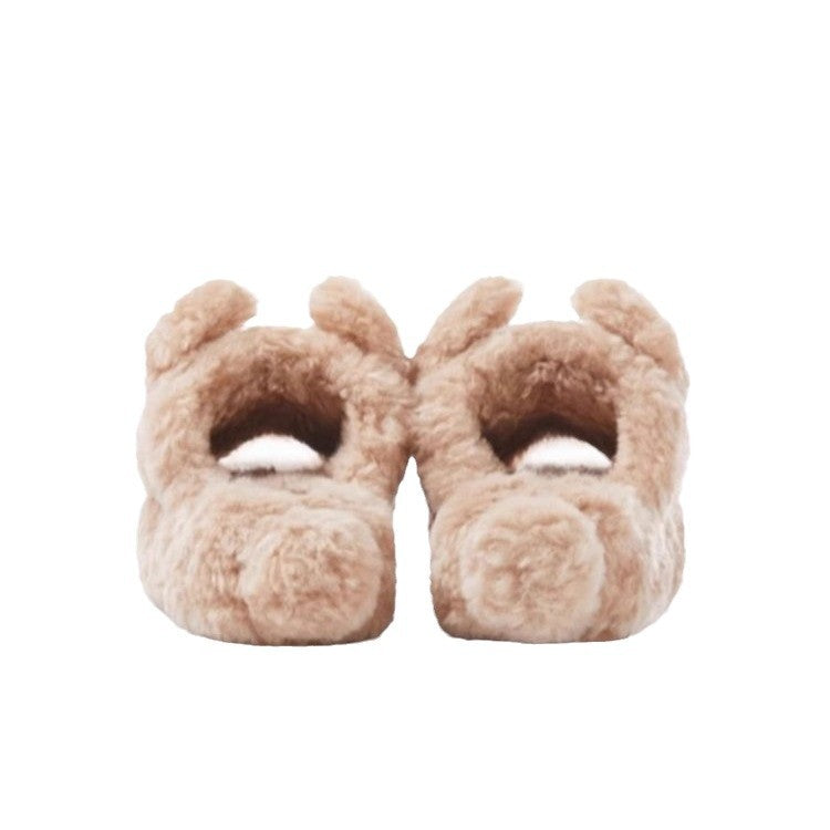 Damen Plüsch-Hausschuhe im niedlichen Hasen-Design Fudus