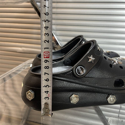 Damen Modische Clogs mit trendigen Sternenakzenten und komfortabler Sohle Fudus