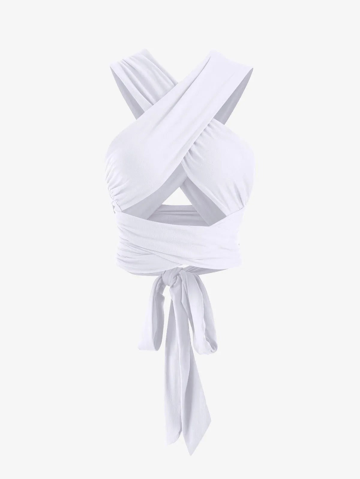 Damen Wickeloberteil im modernen Cross-Design mit tailliertem Schnitt Fudus