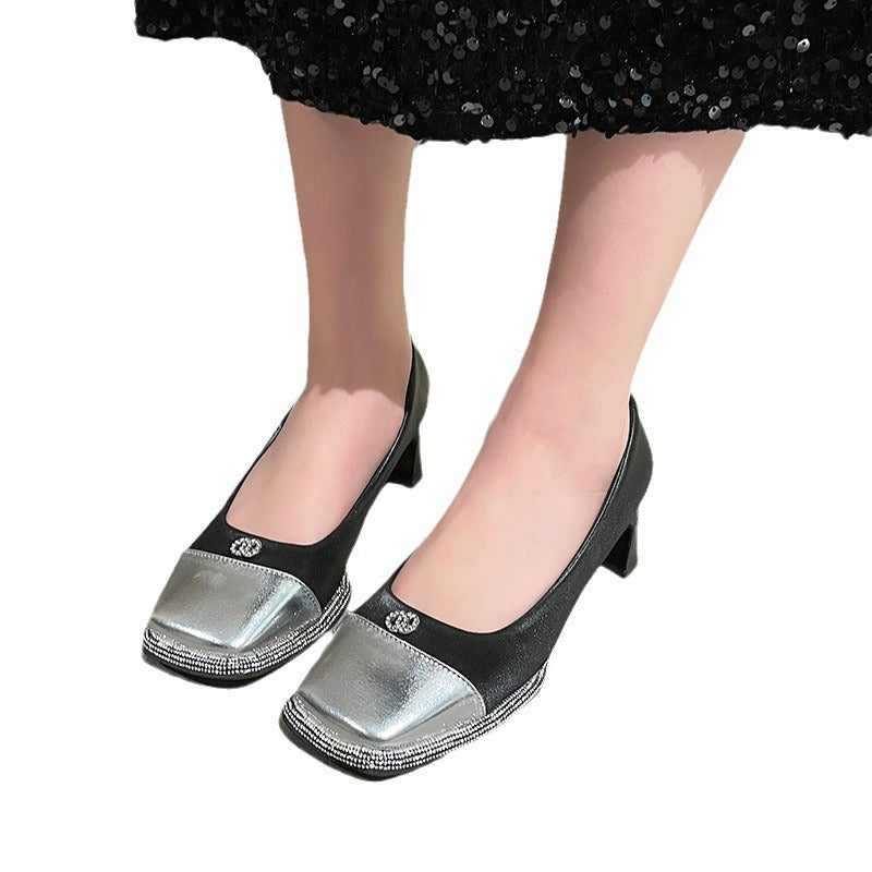 Damen Glänzende Elegante Pumps mit Absatz Fudus