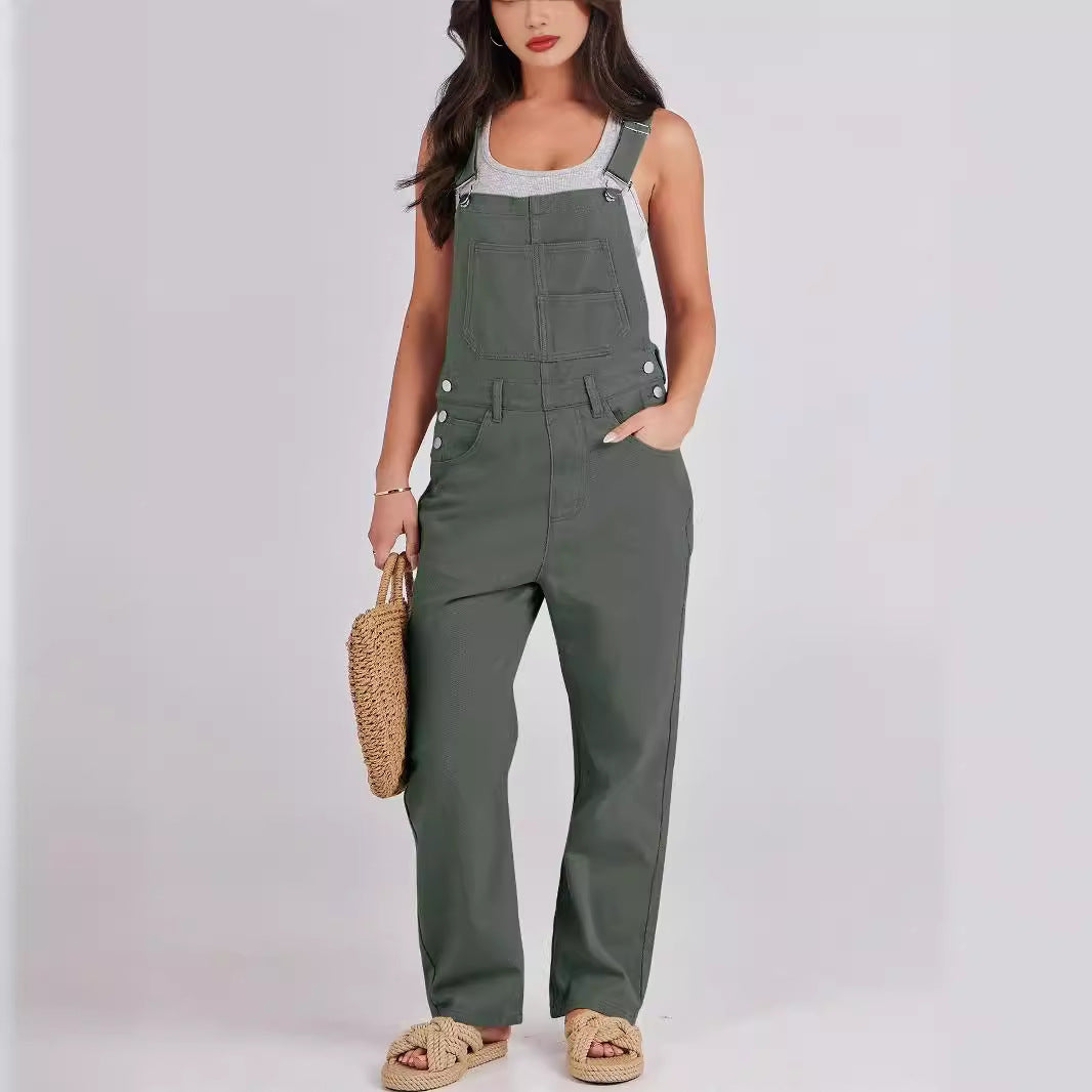 Damen Lässige und bequeme Latzhose Fudus