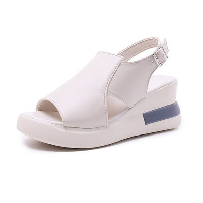 Damen Wedge-Sandalen mit offenem Zehenbereich und komfortablem Fußbett Fudus