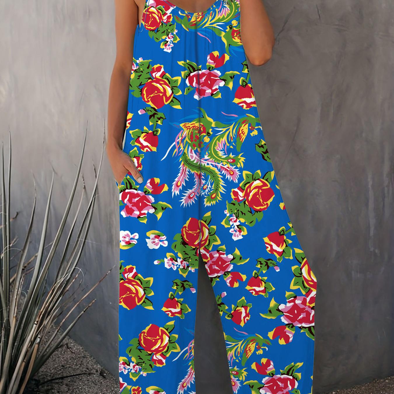 Damen Jumpsuit mit floralem Muster von Fudus