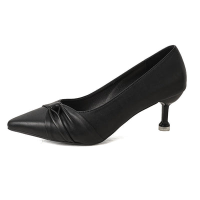 Damen elegante Pumps mit stilvollem Knoten-Design Fudus