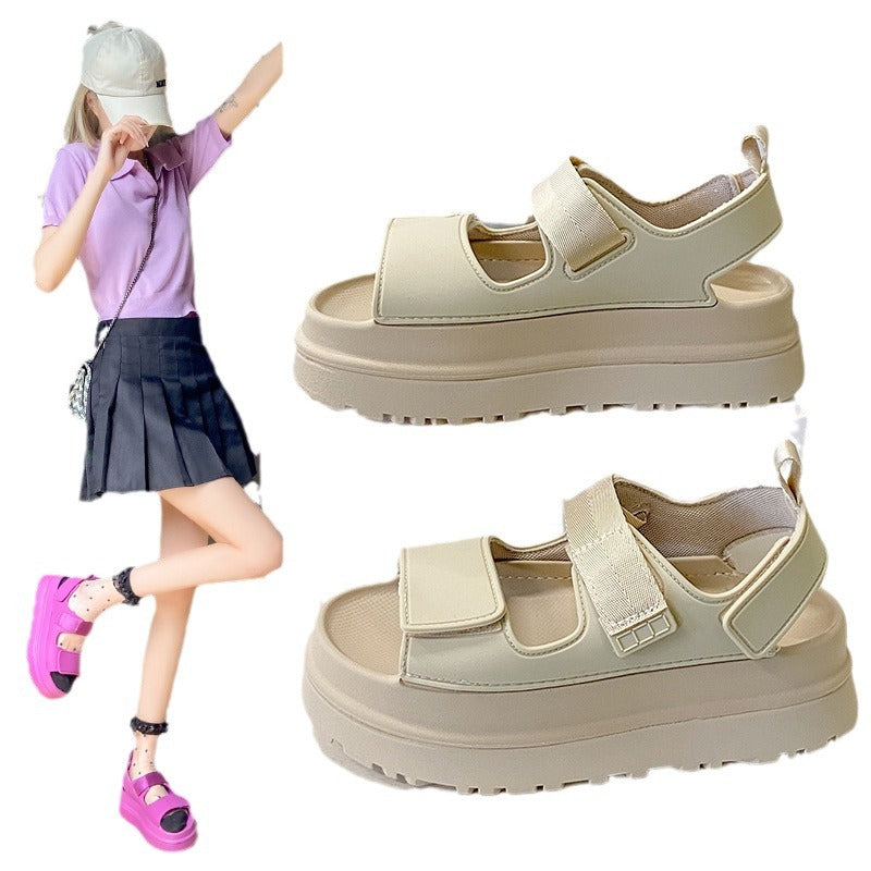 Damen Sportliche Sandalen mit verstellbaren Klettverschlüssen und rutschfester Profilsohle Fudus