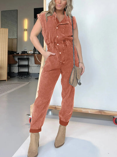 Damen Overall im modernen Utility-Stil Fudus