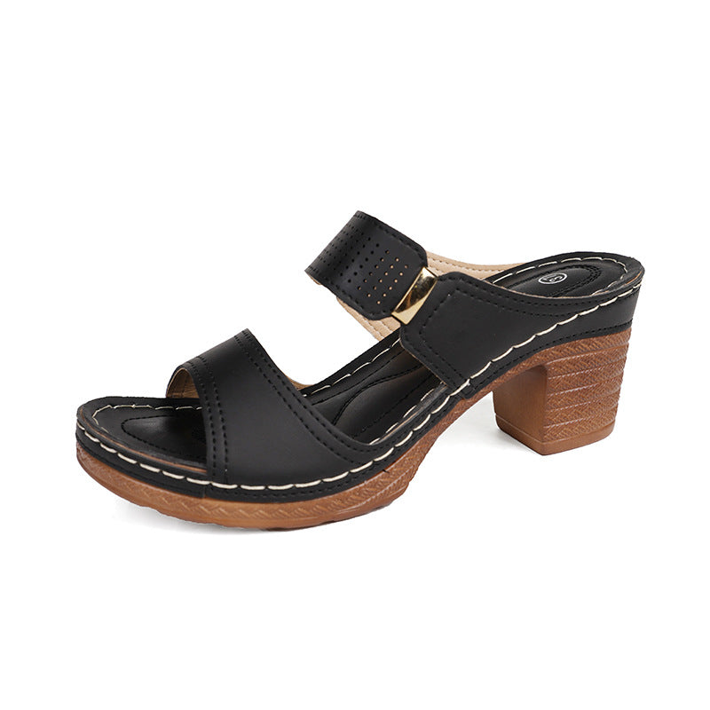 Damen Komfortable Absatzsandalen mit modischem Design Fudus