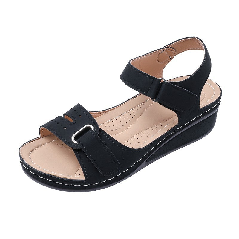 Damen Komfort Sandalen mit verstellbaren Riemen und orthopädischer Sohle Fudus