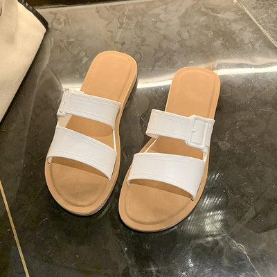 Damen Riemchen-Sandalen mit verstellbarem Schnallen-Design und gepolstertem Fußbett Fudus